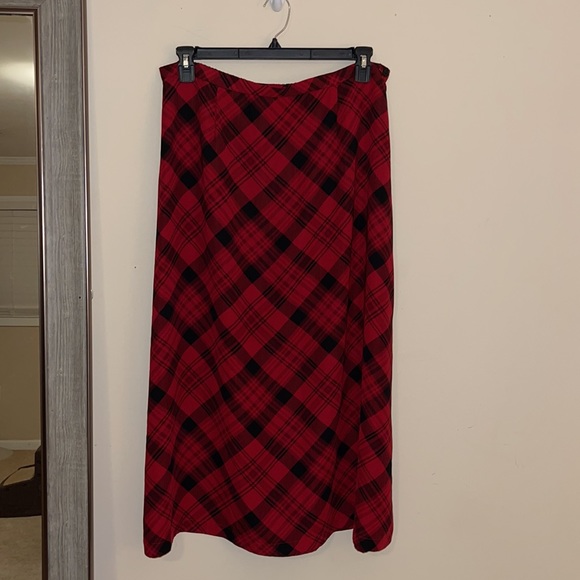 Coldwater Creek Dresses & Skirts - Coldwater Creek red plaid skirt